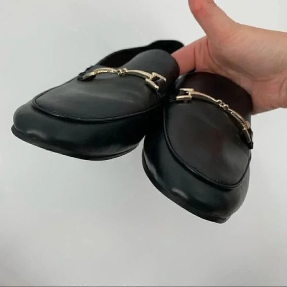 Jenn Ardor flats size 8 38.5 black faux leather horse bit convertible loafers - Picture 11 of 15